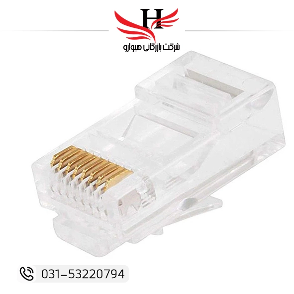 سوکت شبکه شیشه‌ای Cat6 مدل GR-1000 بسته عمده فروشی هیوارو